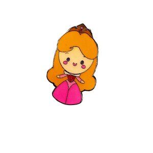 Disney Aurora Princess Trading Pin Big Head Sleeping Beauty Brooch Jewelry Badge